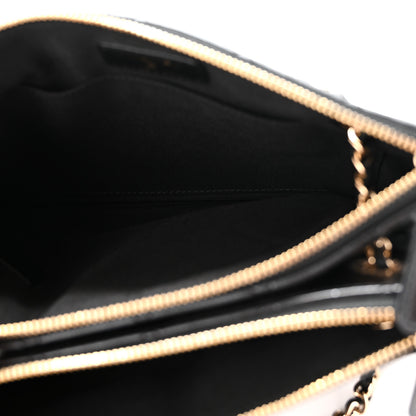 Chanel Shiny Lambskin Quilted Medium Double Case With Strap Black 5 of 11