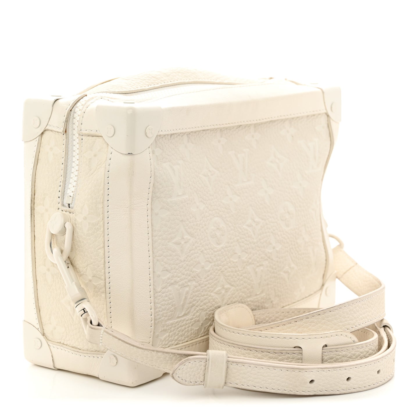Taurillon Monogram Solar Ray Soft Trunk Powder White Powder White