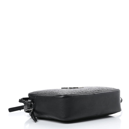 Saint Laurent Raffia Canvas Monogram Lou Camera Bag Black 4 of 10