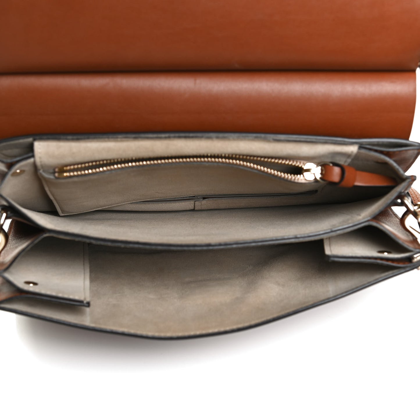 Suede Calfskin Medium Faye Shoulder Bag Tobacco