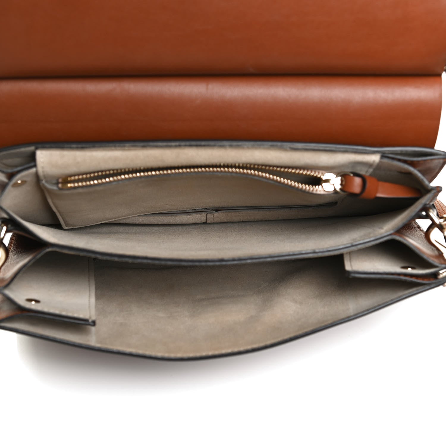Chloe Suede Calfskin Medium Faye Shoulder Bag Tobacco 5 of 11