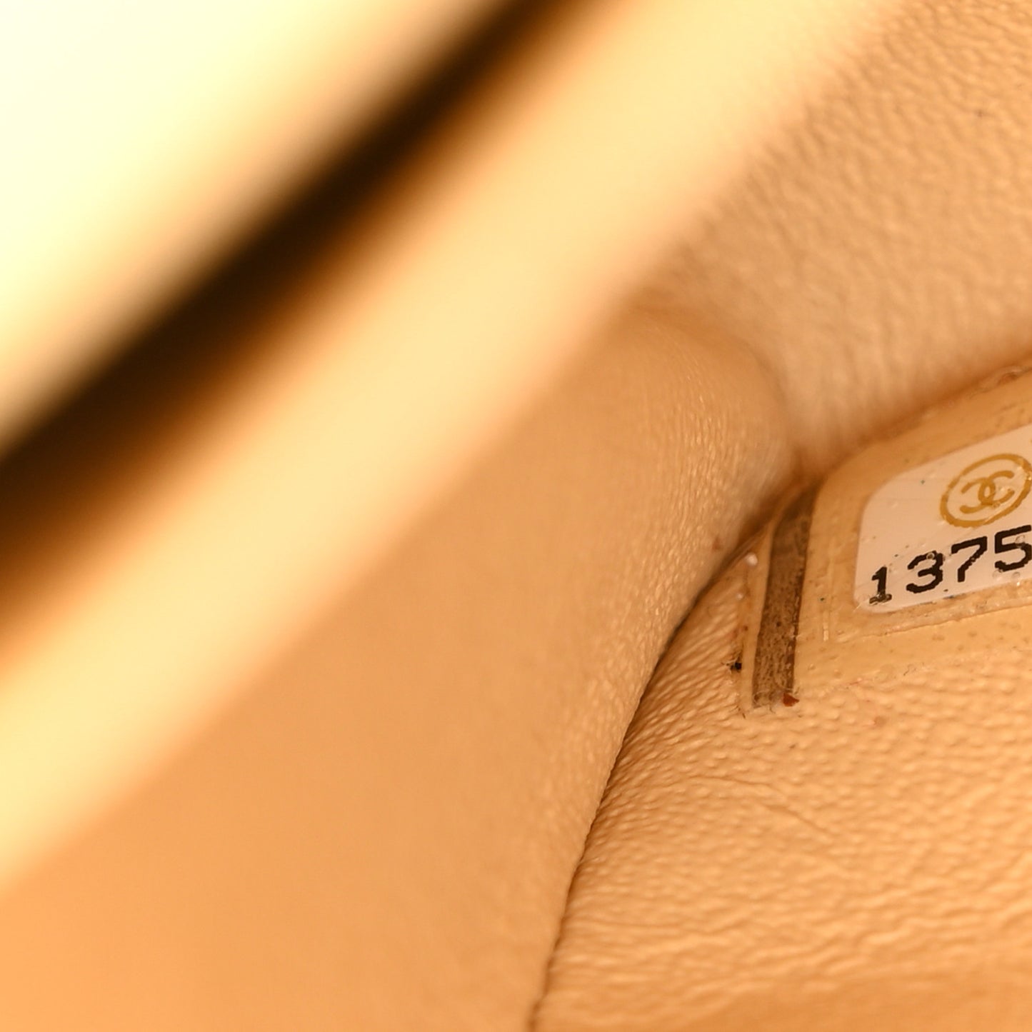 Lambskin Quilted Medium Double Flap Beige