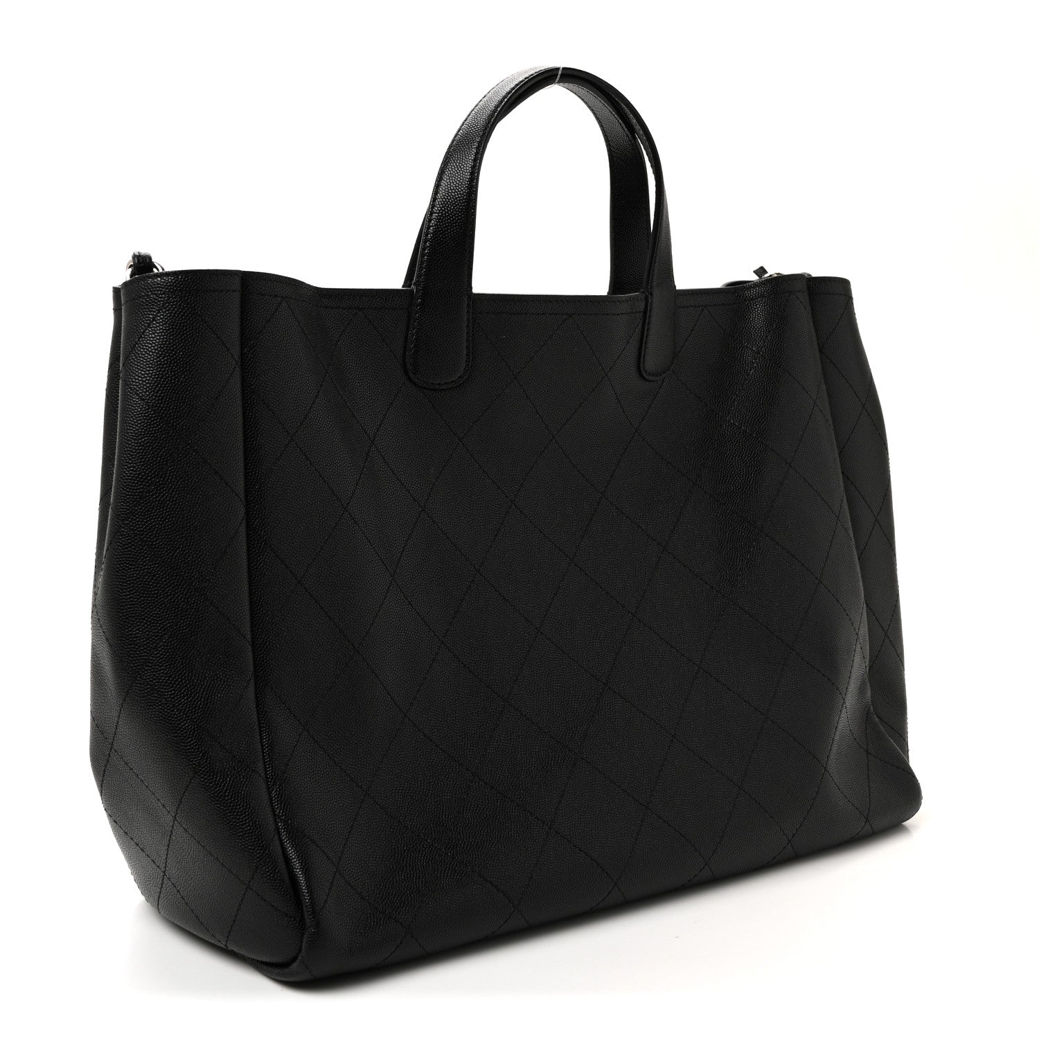 Chanel Caviar Stitched Large Shopping Tote Black 3 of 10