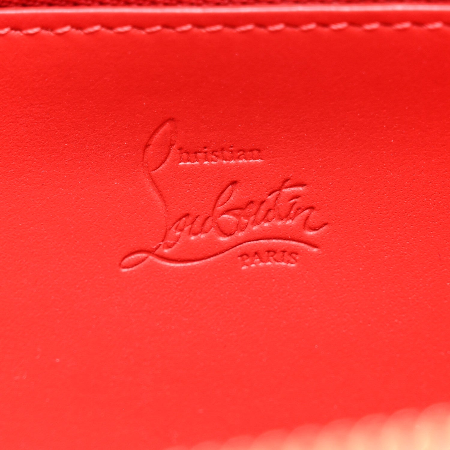 Christian Louboutin Calfskin Panettone Spiked Zip Around Wallet Pink Multicolor 6 of 8