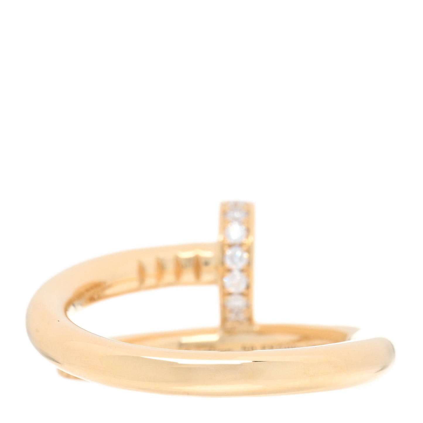 18K Yellow Gold Diamond Juste Un Clou Ring 50 5.25