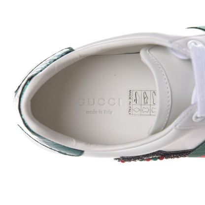 Gucci Calfskin Web Studded Arrow Ace Sneakers 36.5 White 8 of 12