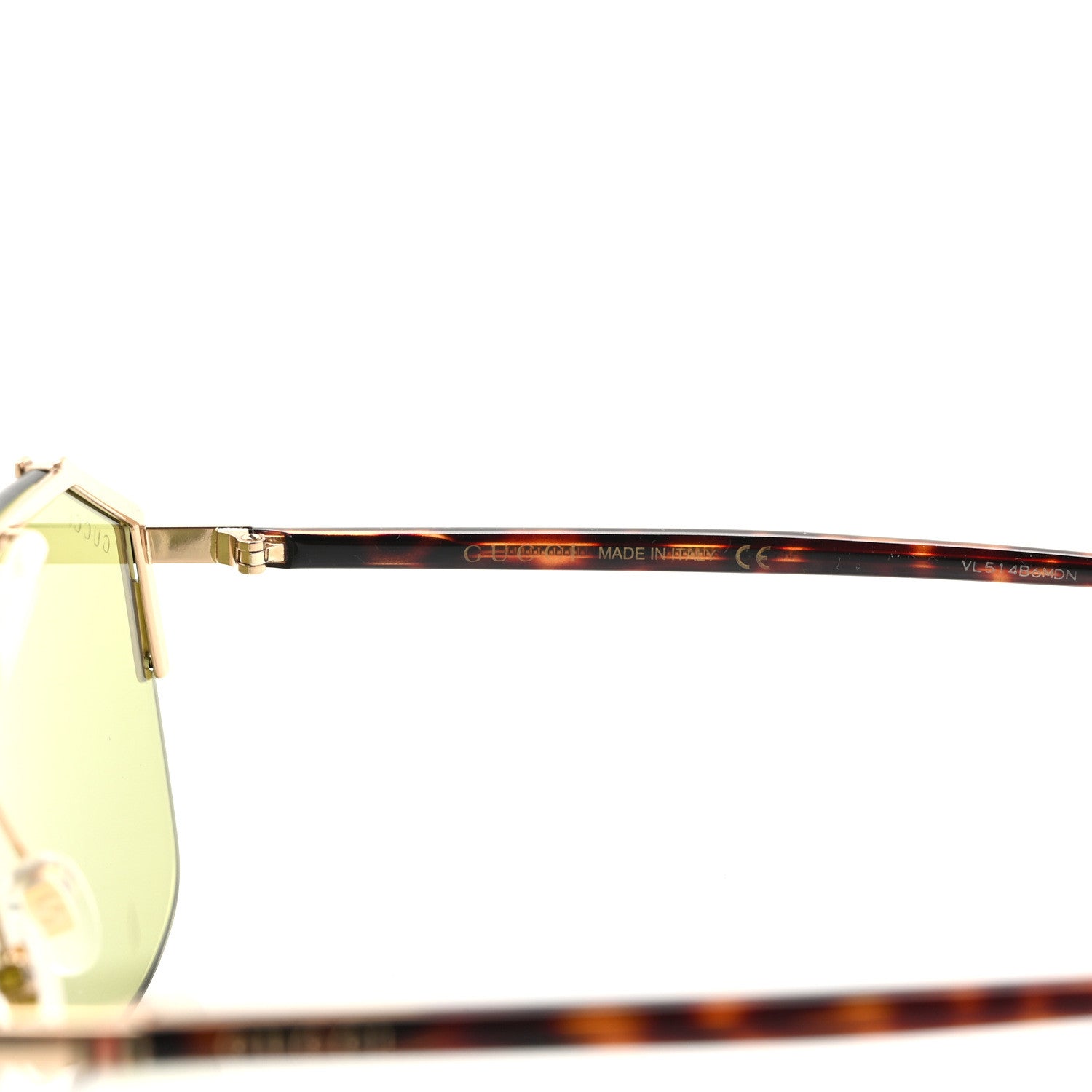 Gucci Metal Rimless Square Sunglasses GG0291S Havana 5 of 8