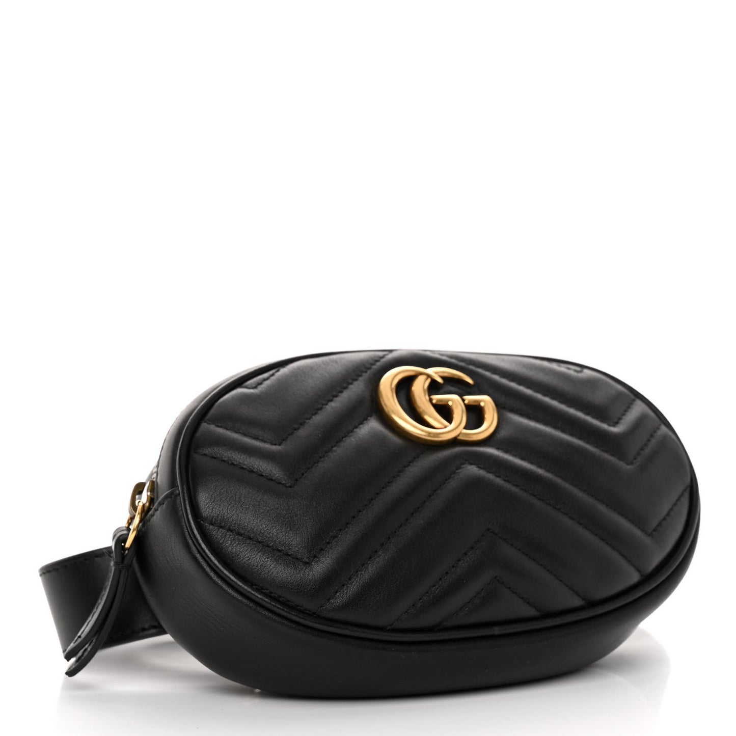 Calfskin Matelasse GG Marmont Belt Bag 85 34 Black