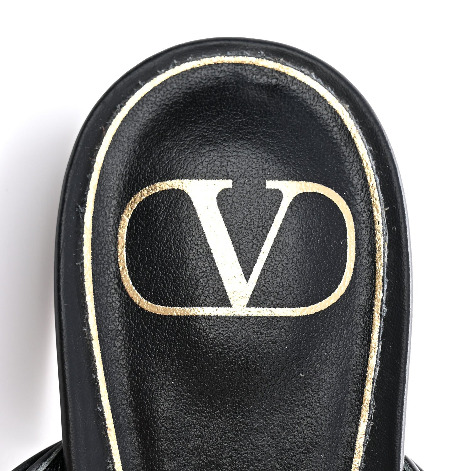 Valentino Garavani Calfskin Roman Stud Flat Mules 37.5 Black 7 of 10