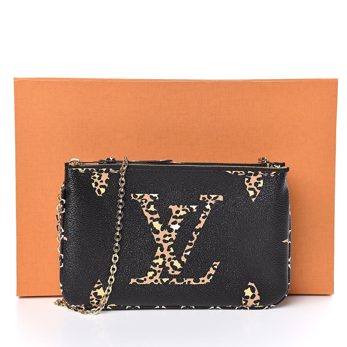 Monogram Giant Jungle Pochette Double Zip Black