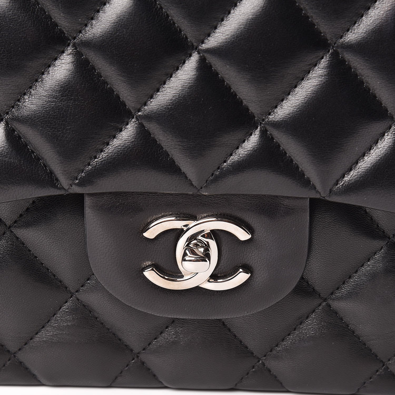 Chanel Lambskin Quilted Jumbo Single Flap Black 10 of 10