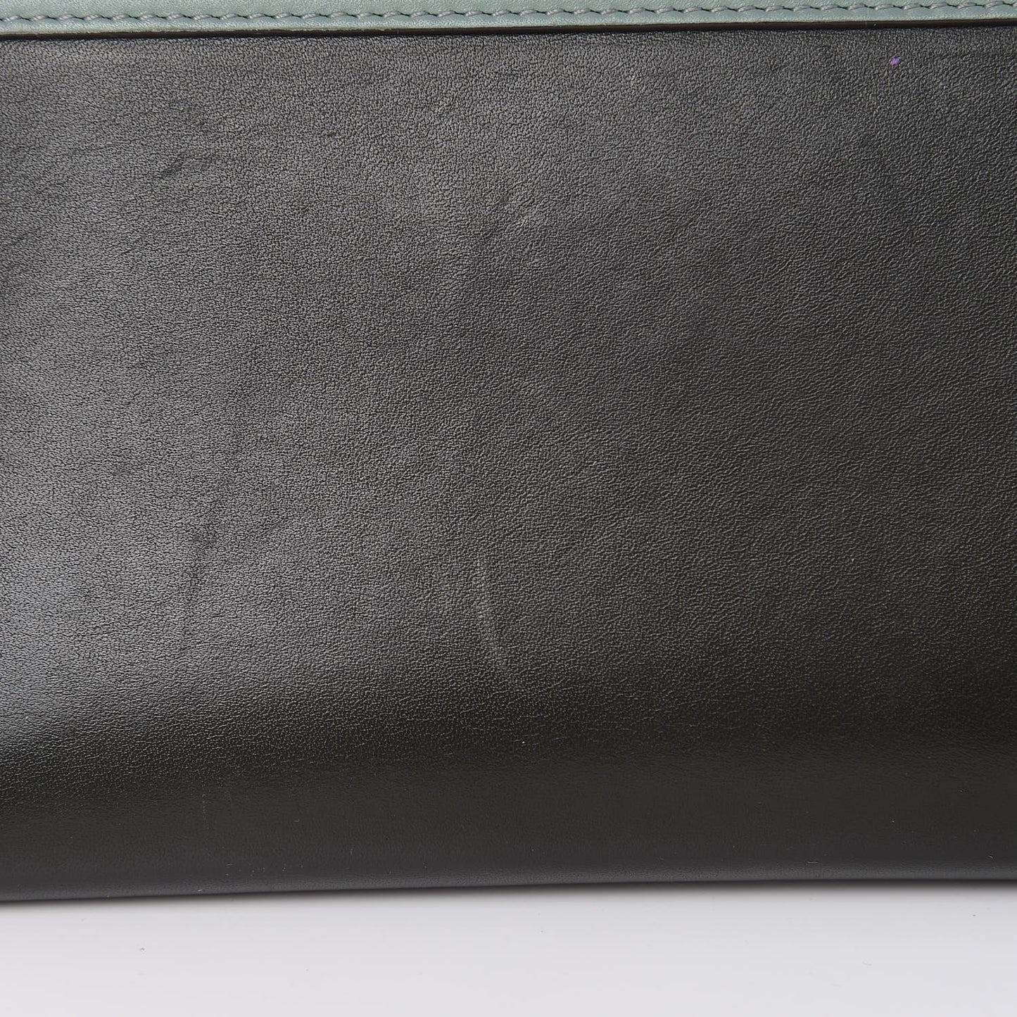 Smooth Calfskin Pocket Tri-Fold Multifunction Envelope Flap Wallet Jade