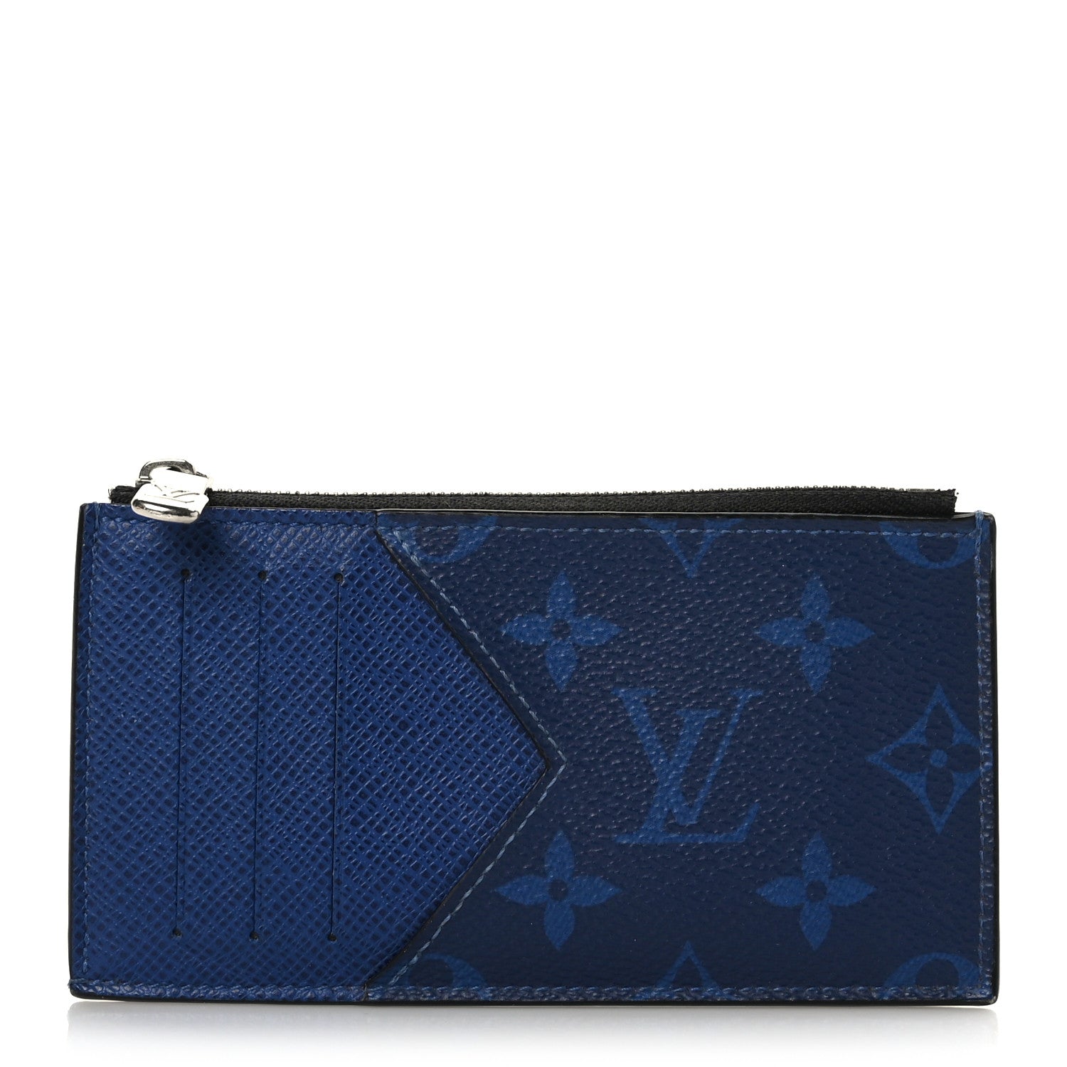 Louis Vuitton Monogram Taiga Coin Card Holder Cobalt 1 of 6