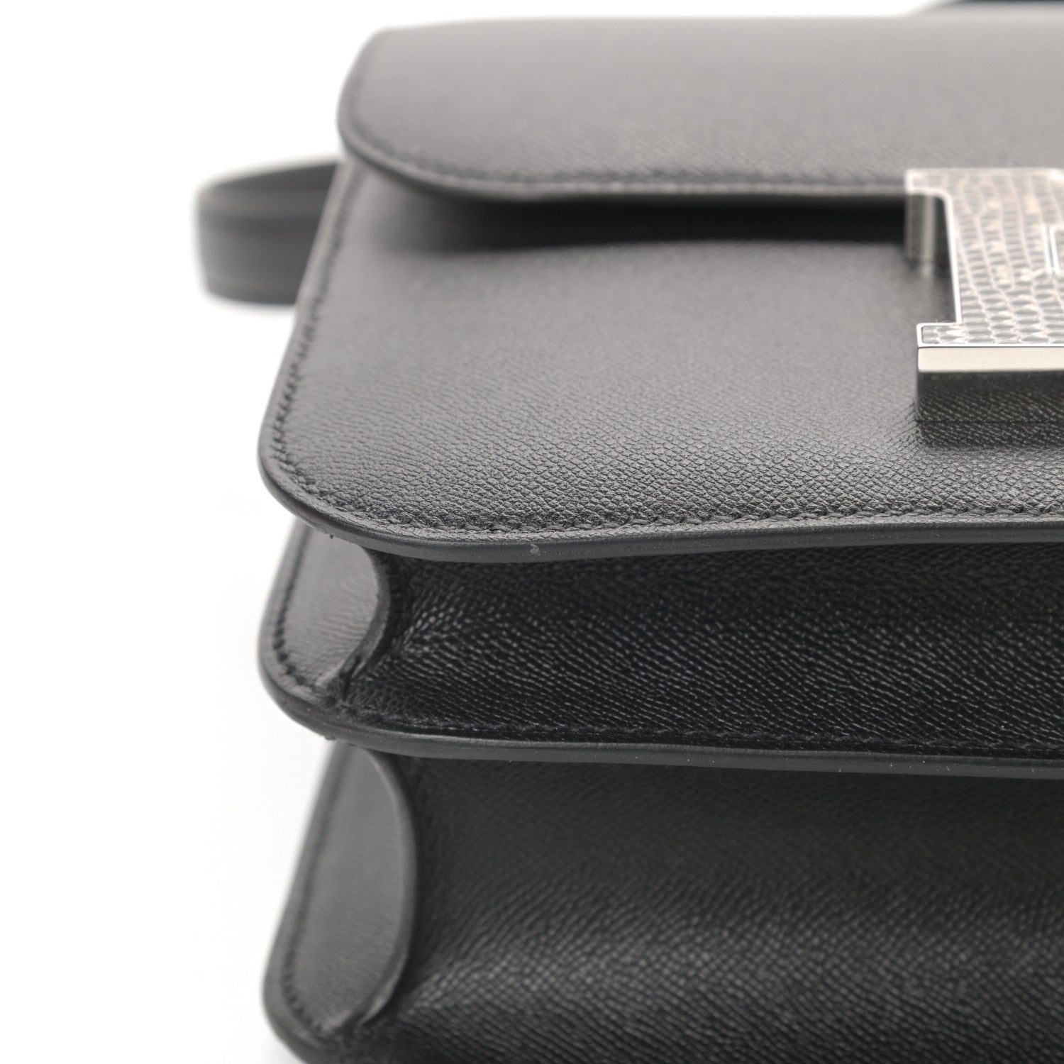 Hermes Grained Monsieur Lizard Constance 24 Black Ombre 12 of 13