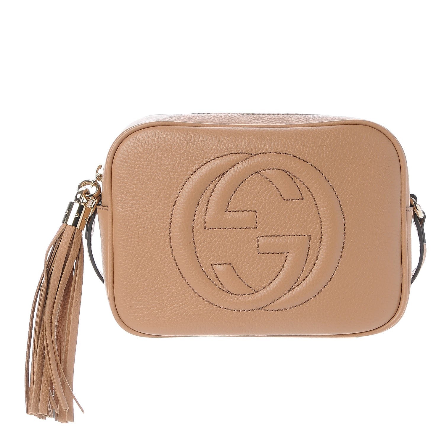 Gucci Pebbled Calfskin Small Soho Disco Bag Rose Beige 1 of 8