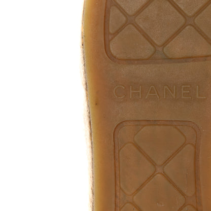 Chanel Lambskin CC Espadrilles 38 Beige Black 10 of 11