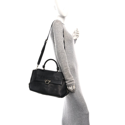 Salvatore Ferragamo Calfskin Large Sofia Shoulder Bag Black 2 of 10
