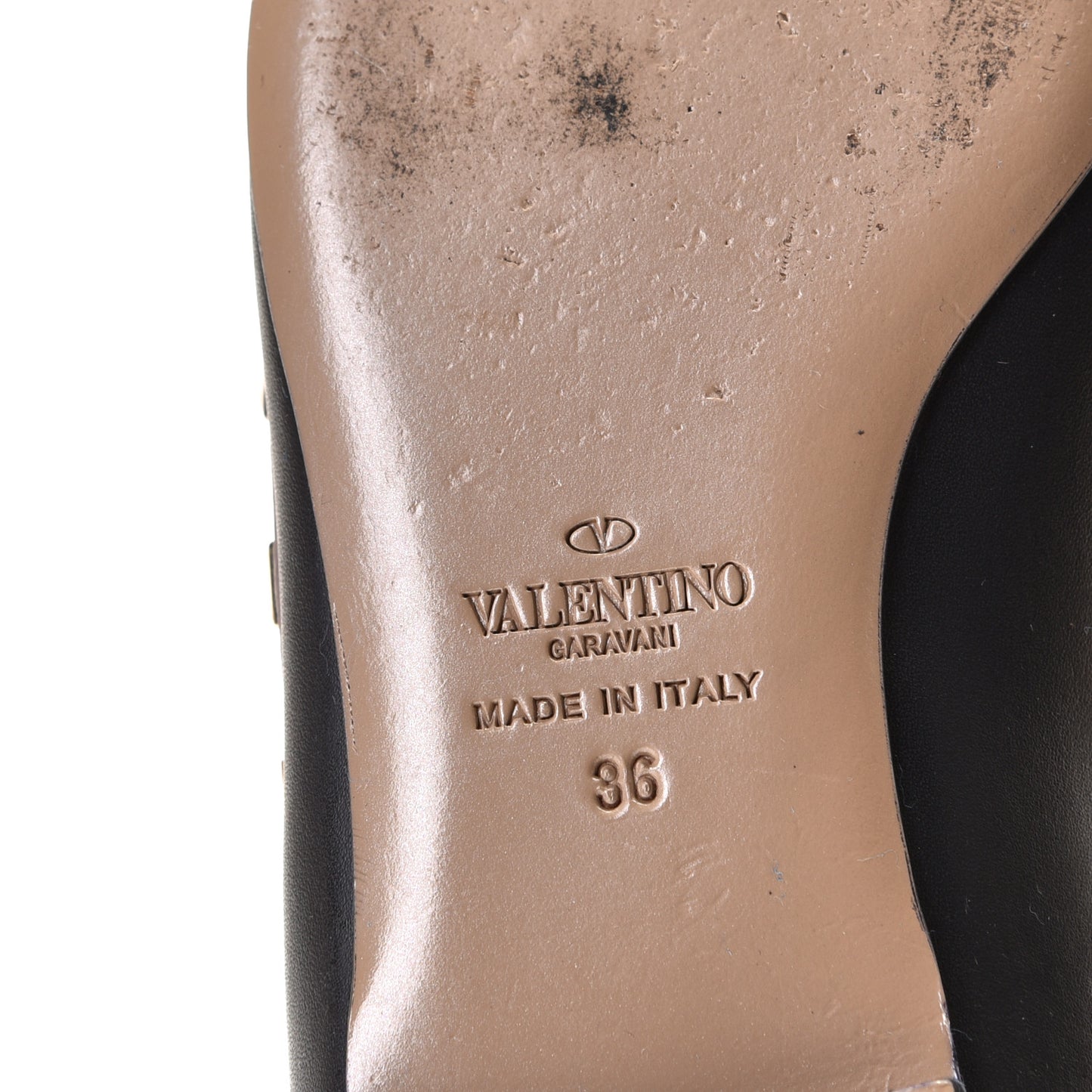 Vitello Rockstud Ballerina Flats 36 Black Poudre
