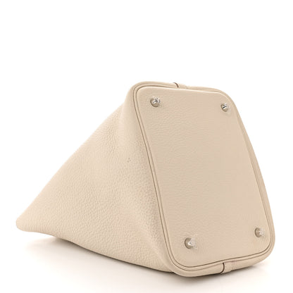 Hermes Taurillon Clemence Picotin Lock 22 MM Craie 4 of 12