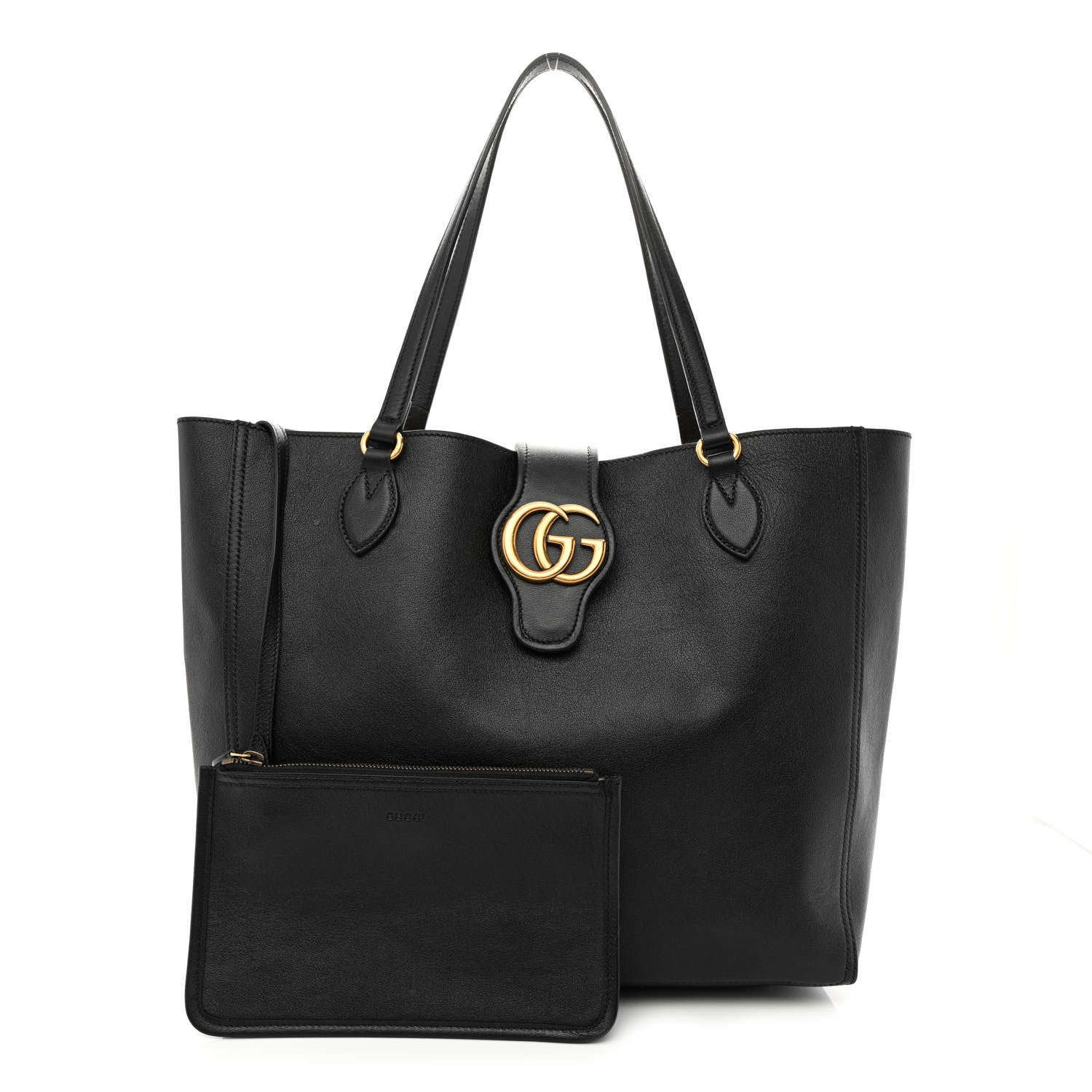 Gucci New Sakai Calfskin Lux Medium Dahlia Tote Black 1 of 12