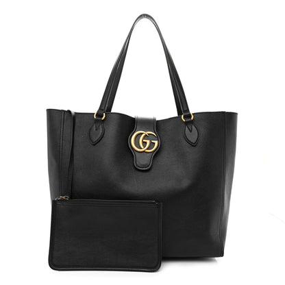 Gucci New Sakai Calfskin Lux Medium Dahlia Tote Black 1 of 12