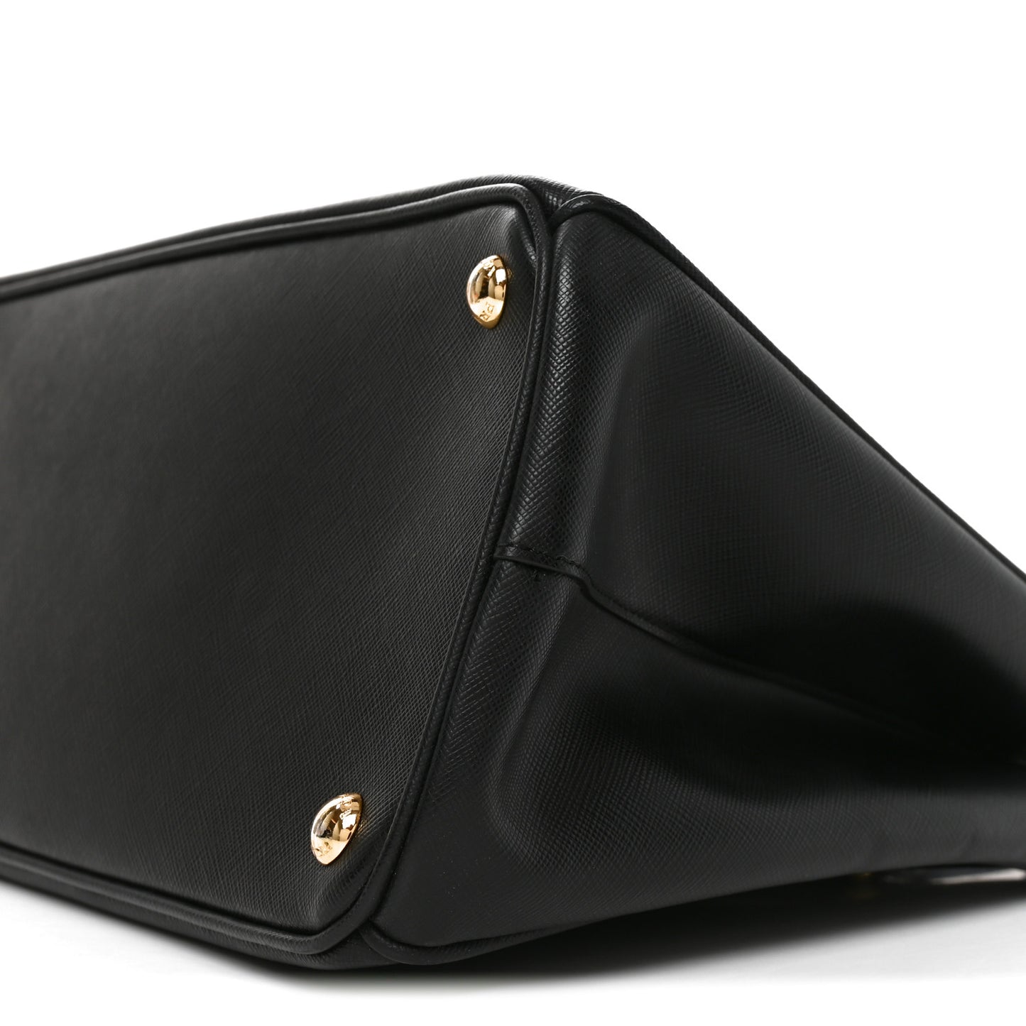Saffiano Lux Medium Galleria Double Zip Tote Black