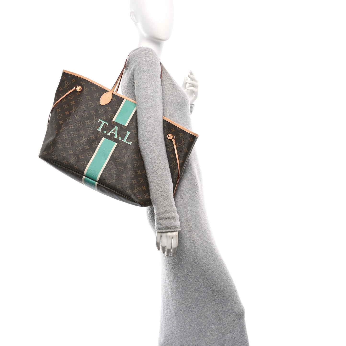 Monogram My LV Heritage Neverfull Turquoise White