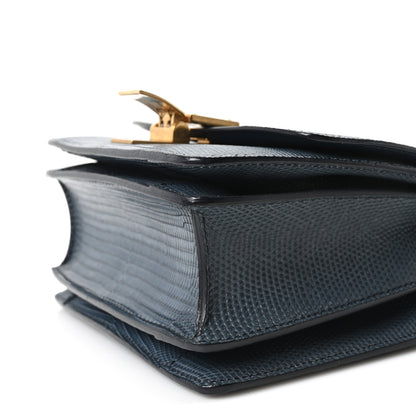 Celine Lizard Small Classic Box Flap Bag Blue 10 of 10