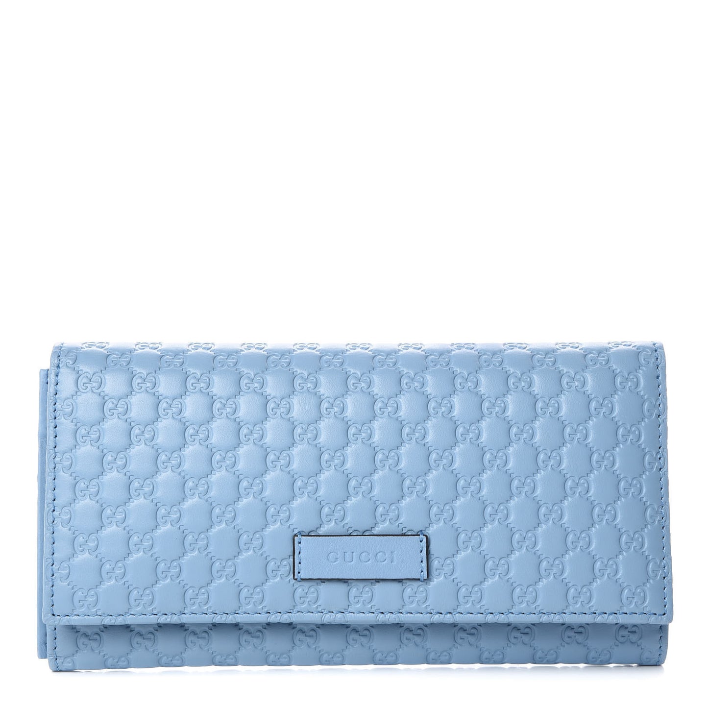 Soft Microguccissima Continental Wallet Mineral Blue
