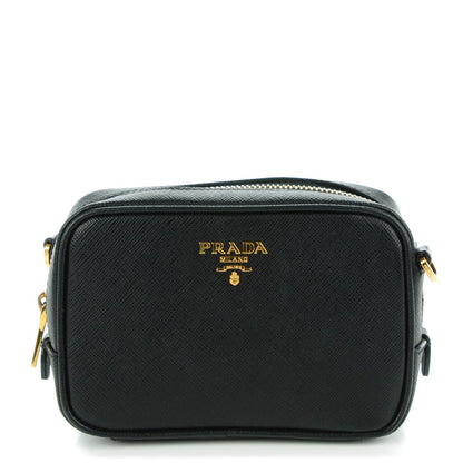 Prada Saffiano Mini Camera Crossbody Bag Nero Black 1 of 8