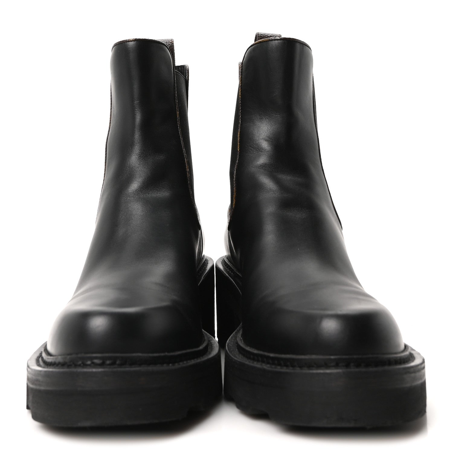 Louis Vuitton Calfskin Monogram Beaubourg Ankle Boots 39.5 Black 3 of 9