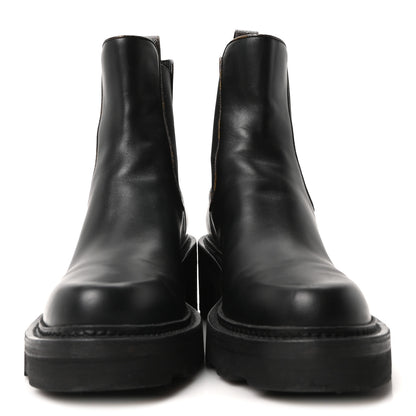 Louis Vuitton Calfskin Monogram Beaubourg Ankle Boots 39.5 Black 3 of 9