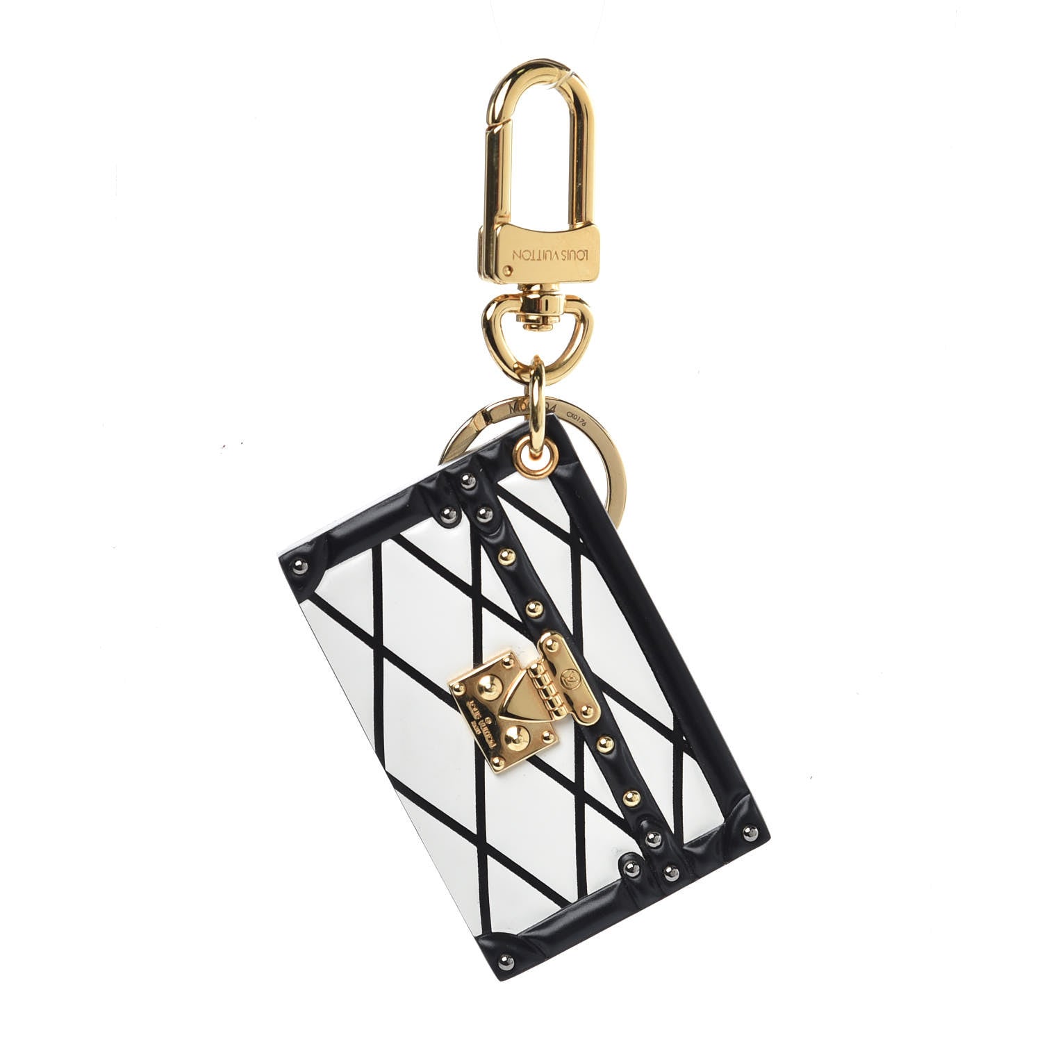 Louis Vuitton Petite Malle Malletage Bag Charm Key Holder White 1 of 3