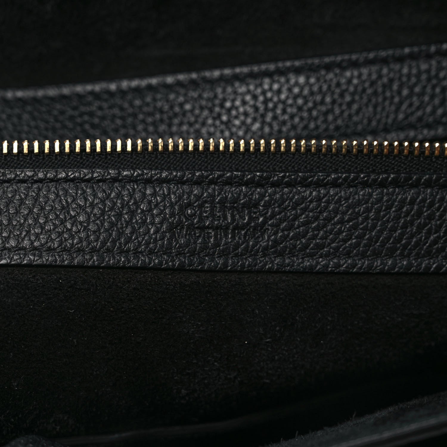 Celine Soft Grained Calfskin Small Belt Cabas Phantom Black 6 of 10