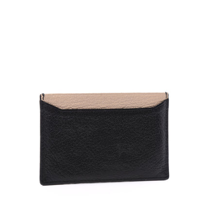 Miu Miu Goatskin Madras Bicolore Card Case Black Cammeo 2 of 8