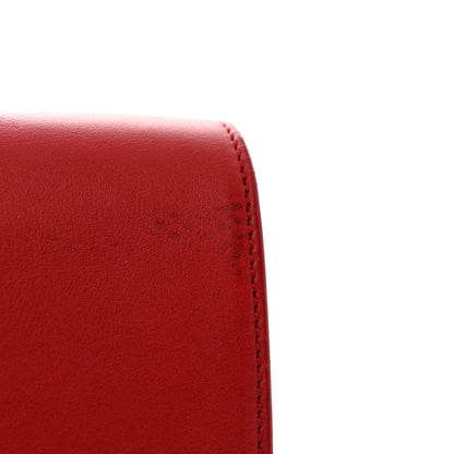 Saint Laurent Calfskin Classic Y Ligne Clutch Red 3 of 8