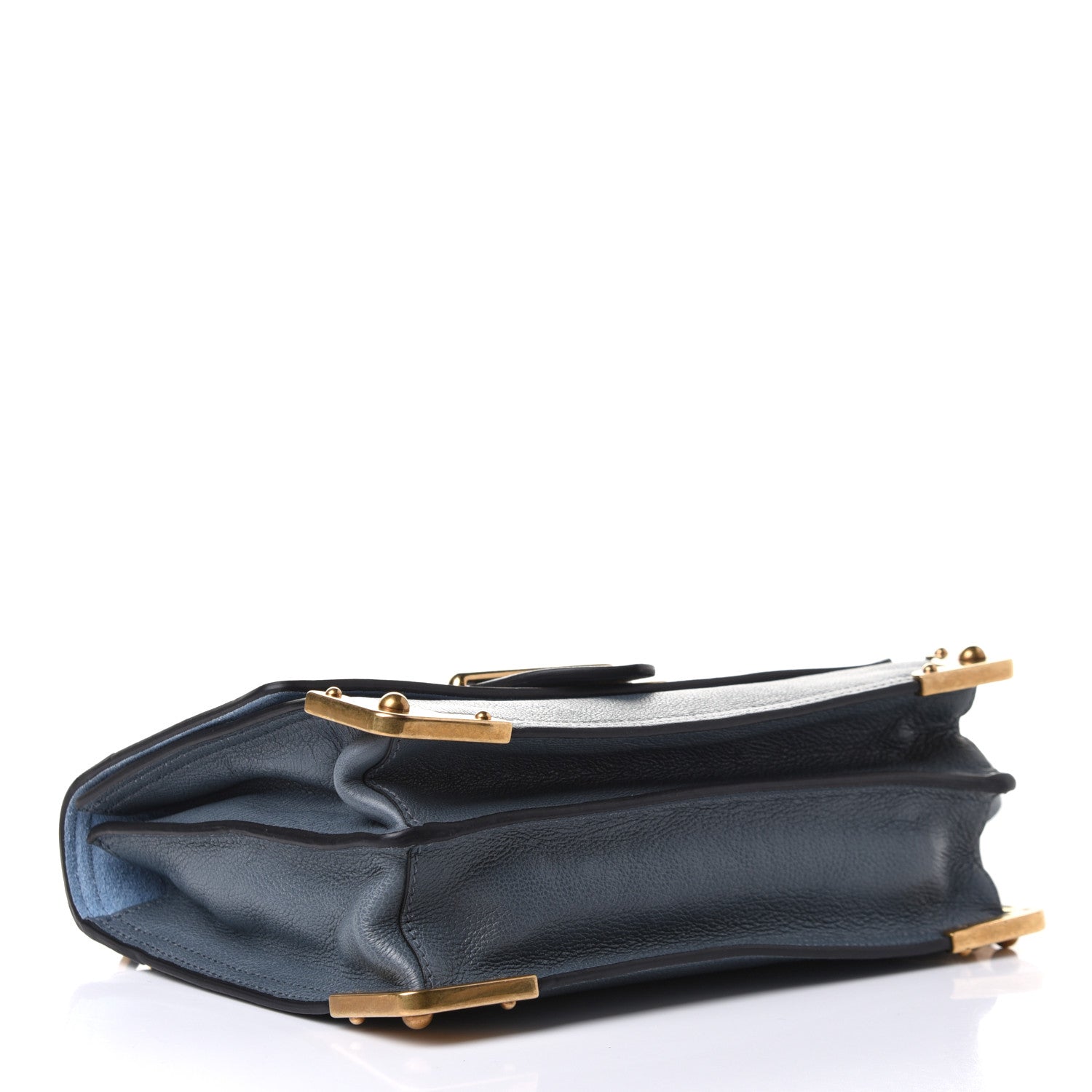 Prada Glace Calf Soft Cahier Bag Marine Astrale 6 of 22