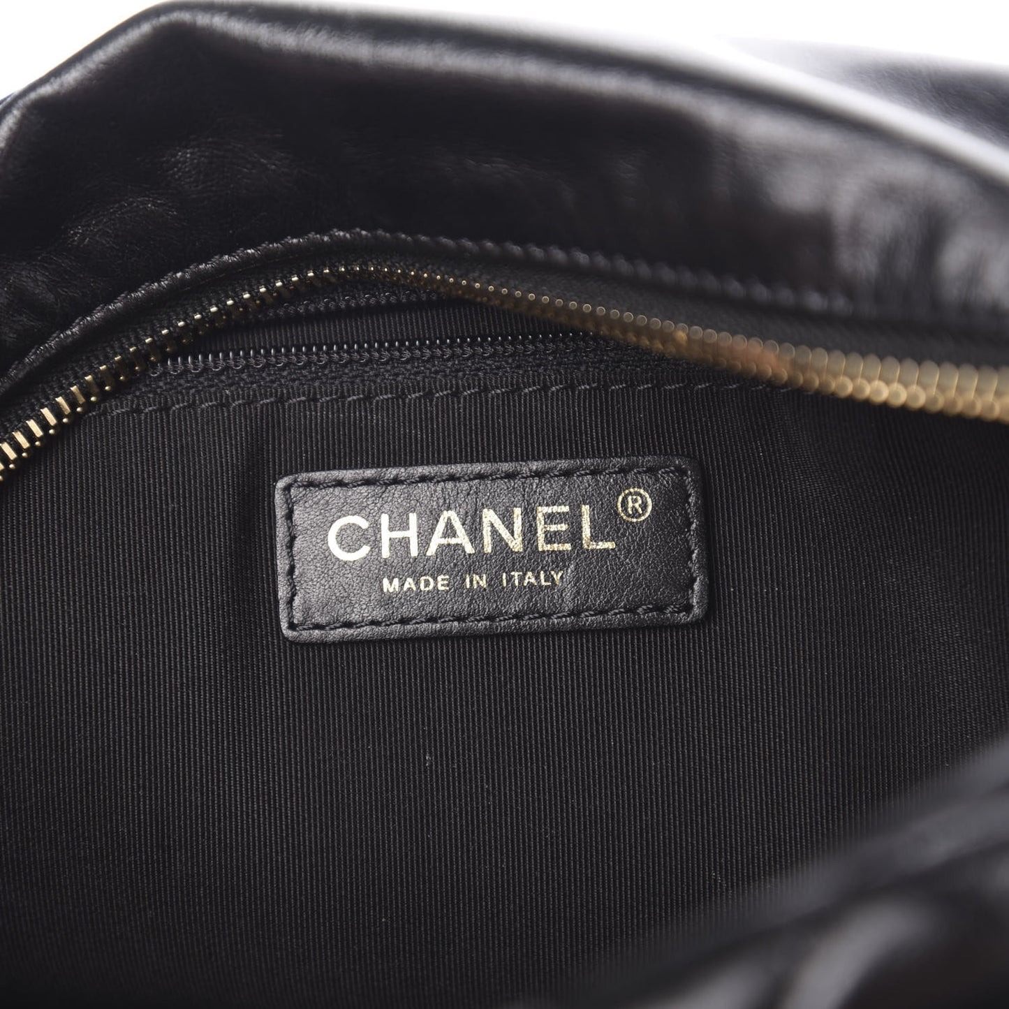 Calfskin Quilted CC Camera Case Black