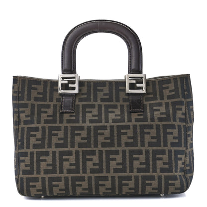 Fendi Zucca Top Handle Tote Tobacco 1 of 9