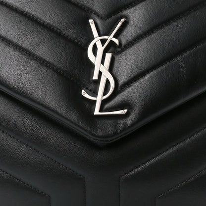 Saint Laurent Calfskin Y Quilted Monogram Medium Loulou Chain Satchel Black 9 of 11