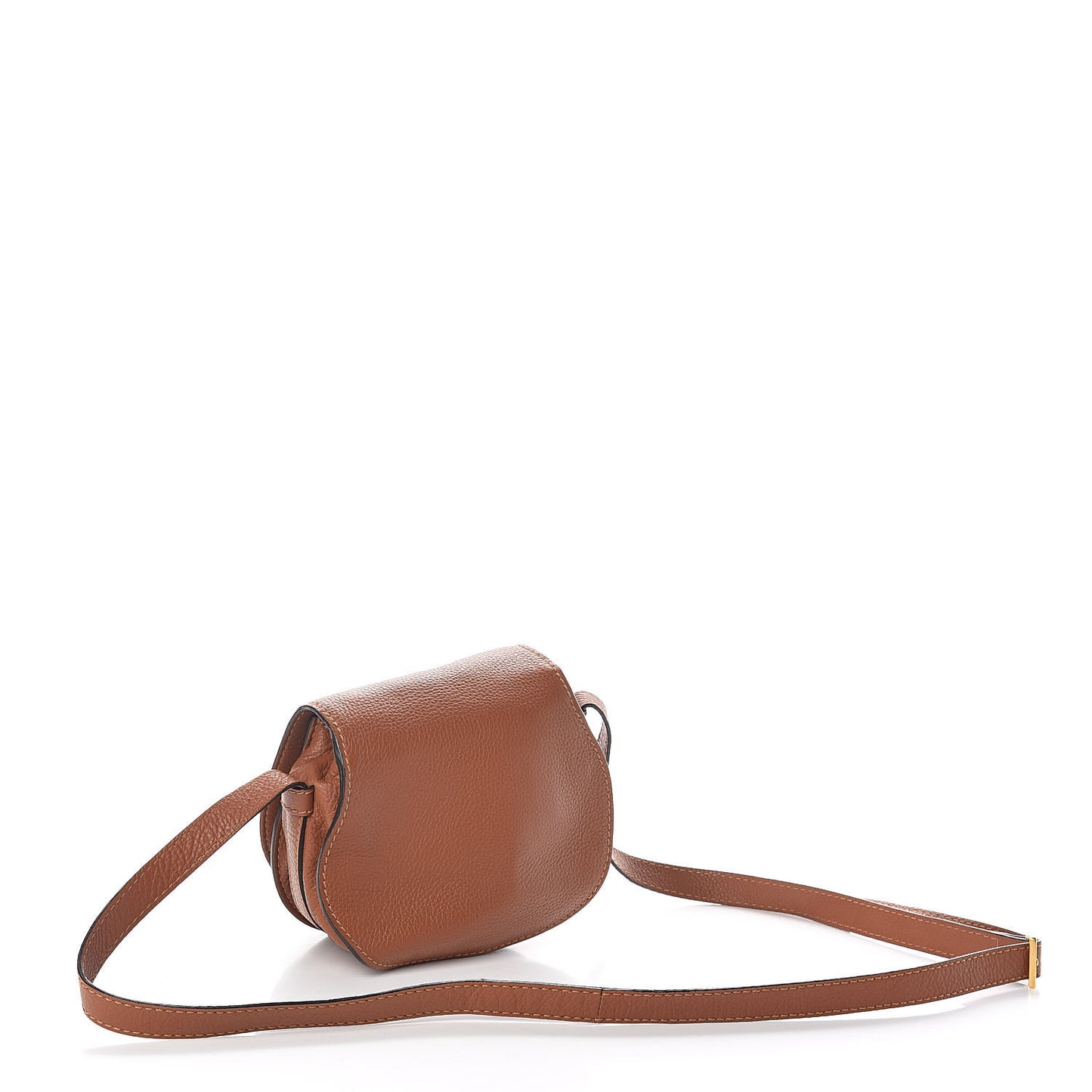 Calfskin Mini Marcie Round Crossbody Bag Tan