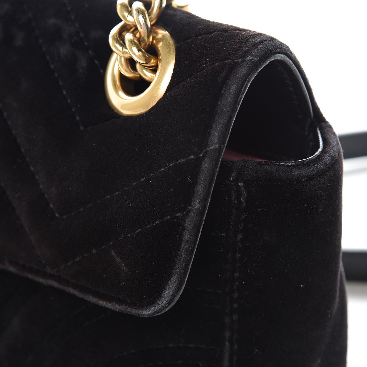 Gucci Velvet Matelasse Mini GG Marmont Shoulder Bag Black 19 of 21