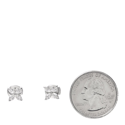 Tiffany Platinum Diamond .70ct Victoria Earrings 2 of 5