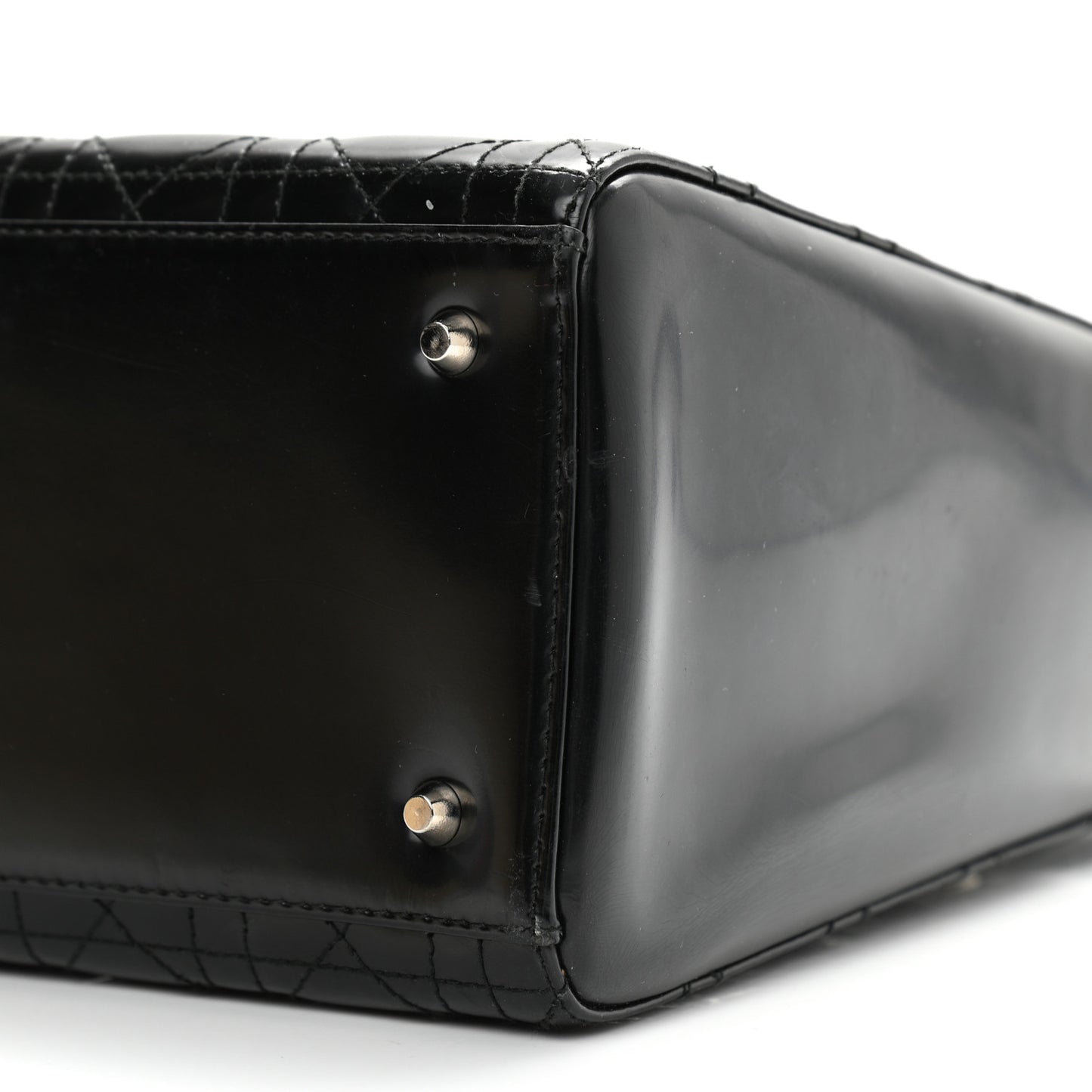 Patent Cannage Medium Lady Dior Black