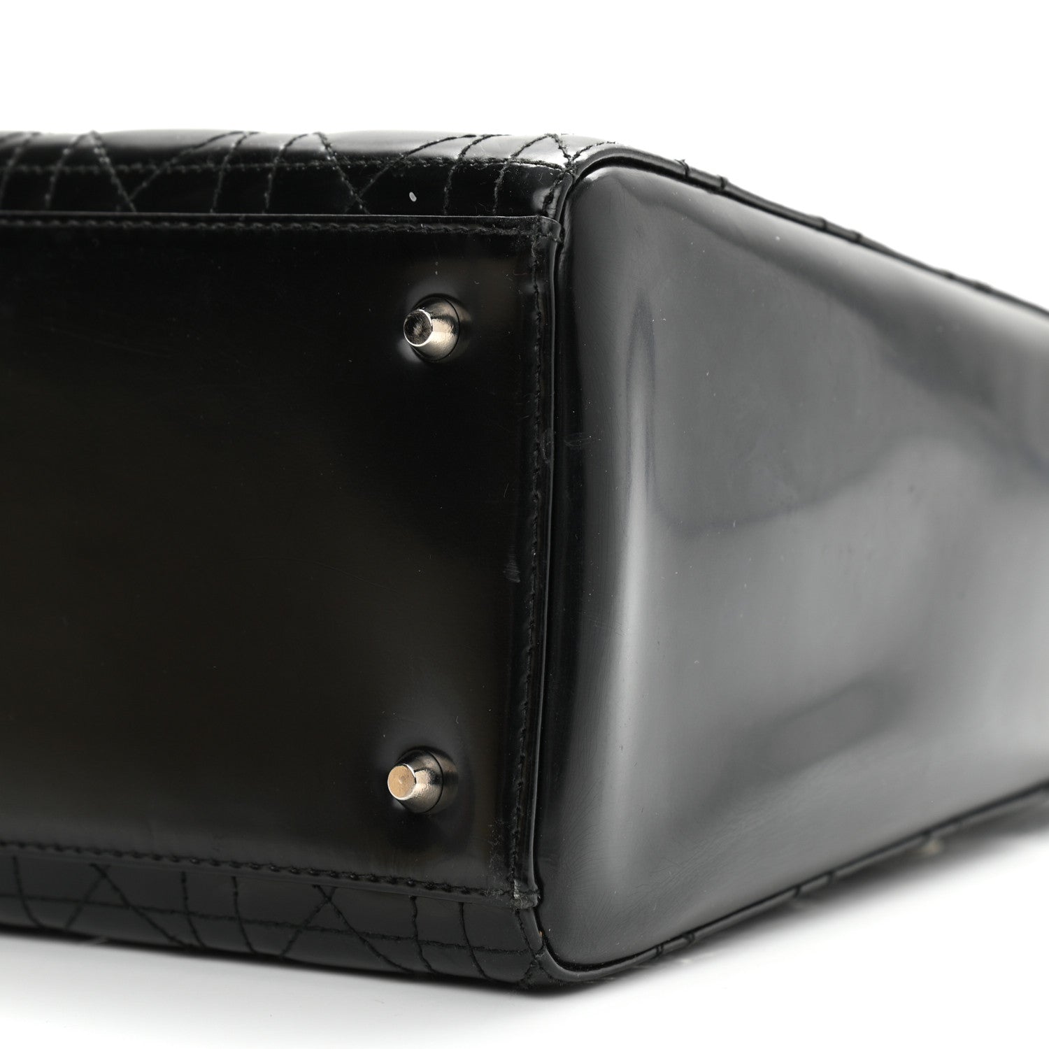 Christian Dior Patent Cannage Medium Lady Dior Black 9 of 10
