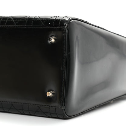 Christian Dior Patent Cannage Medium Lady Dior Black 9 of 10