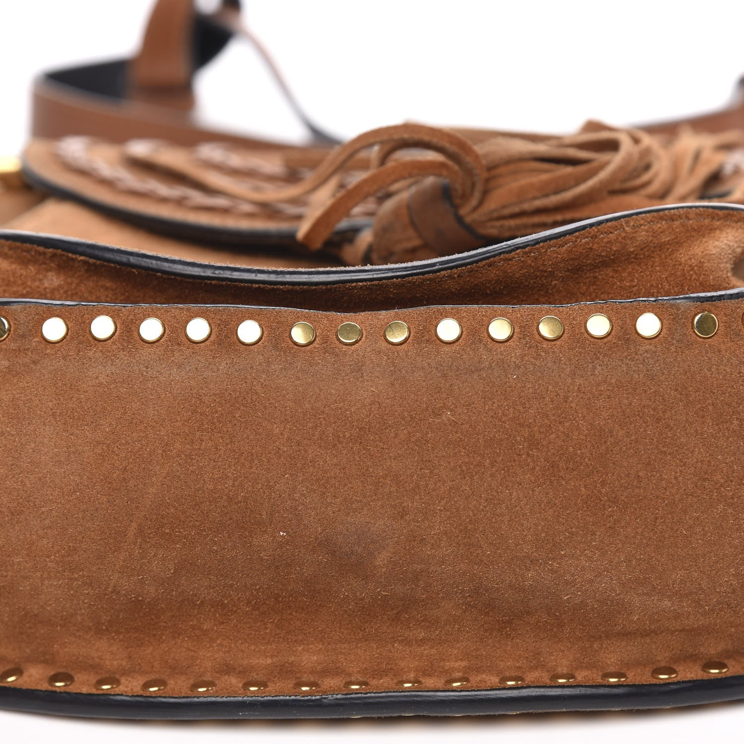 Chloe Suede Calfskin Braided Mini Hudson Shoulder Bag Caramel 8 of 15