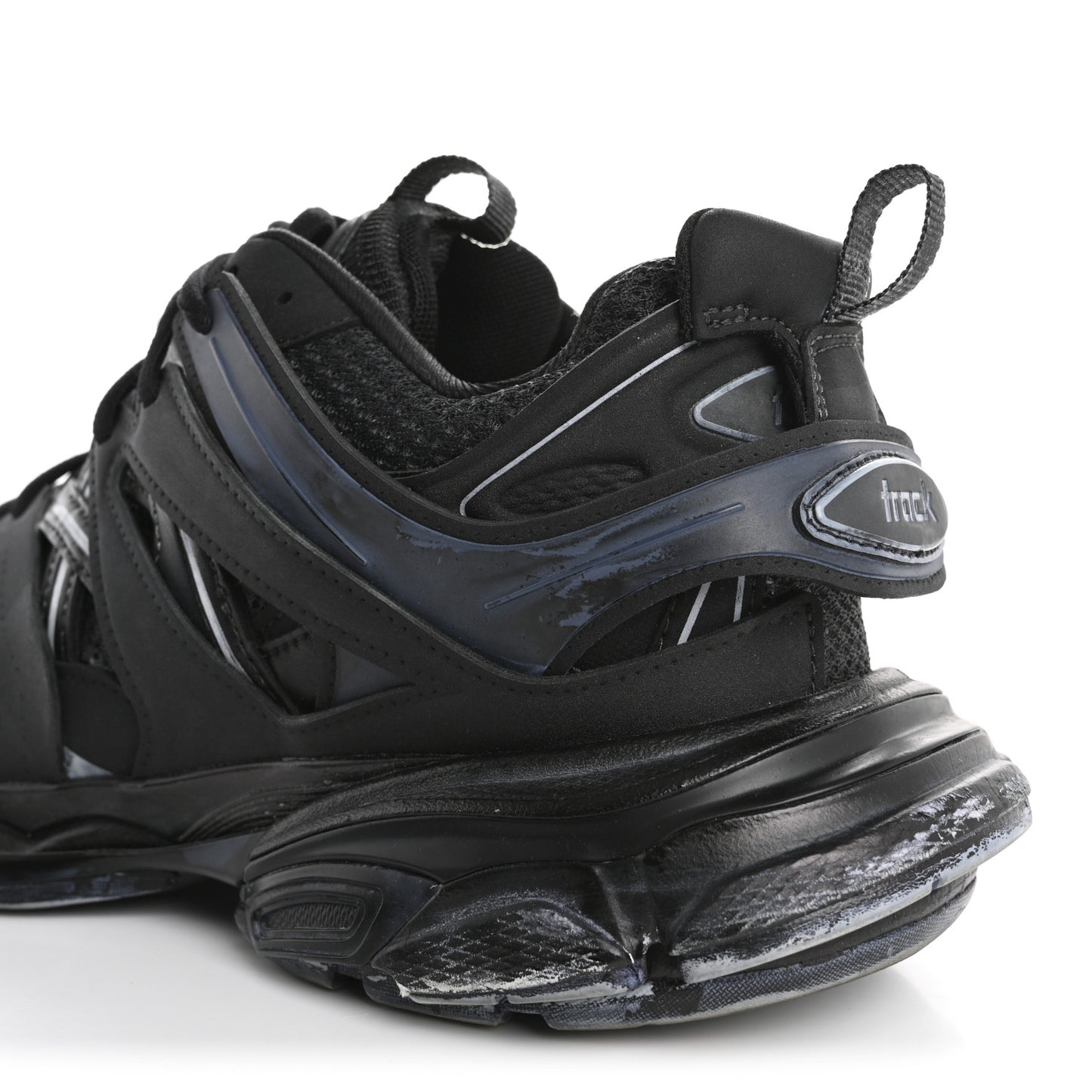 Mesh Rubber Uni-Matte Full Color Womens Track Sneakers 41 Faded Black