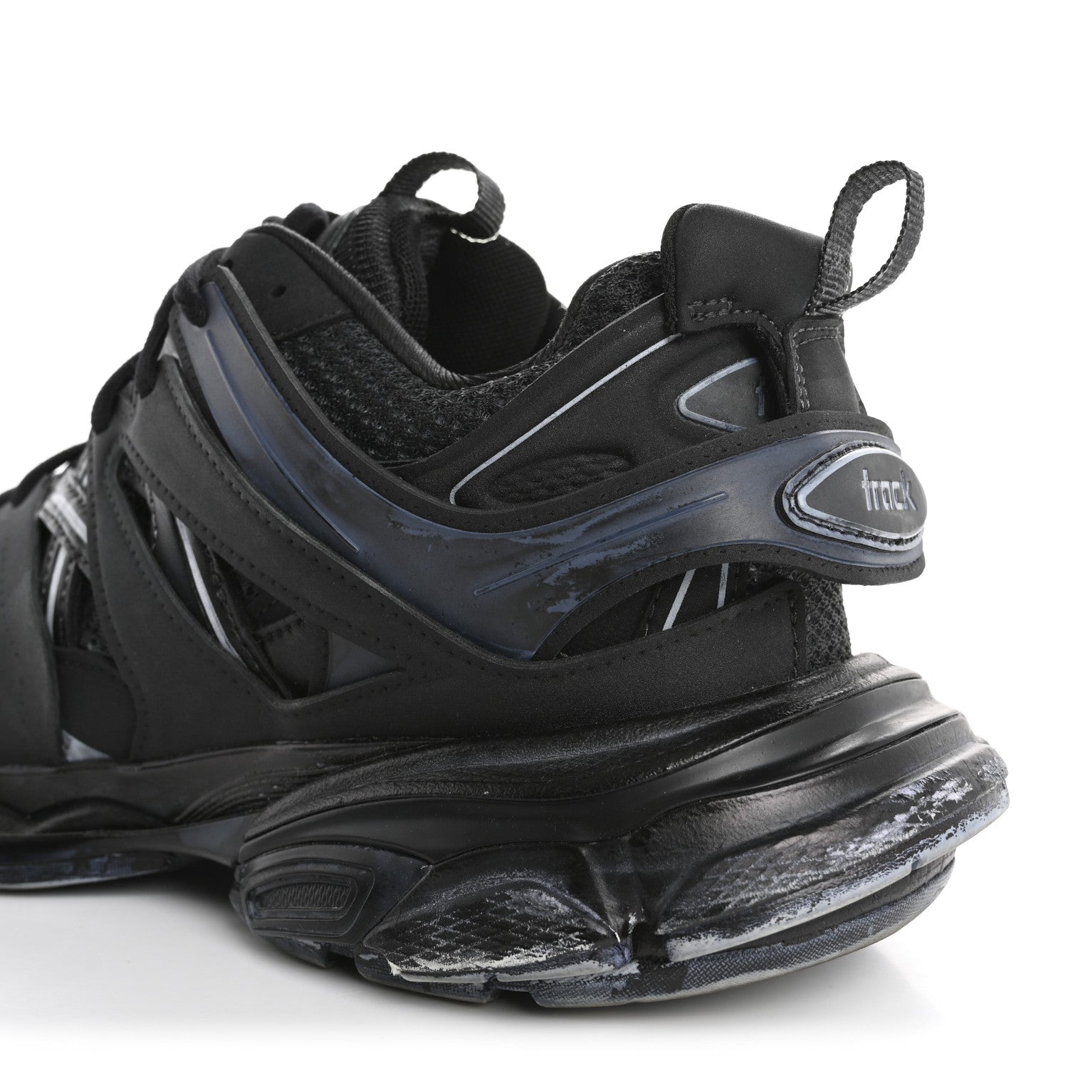 Balenciaga Mesh Rubber Uni-Matte Full Color Womens Track Sneakers 41 Faded Black 10 of 11