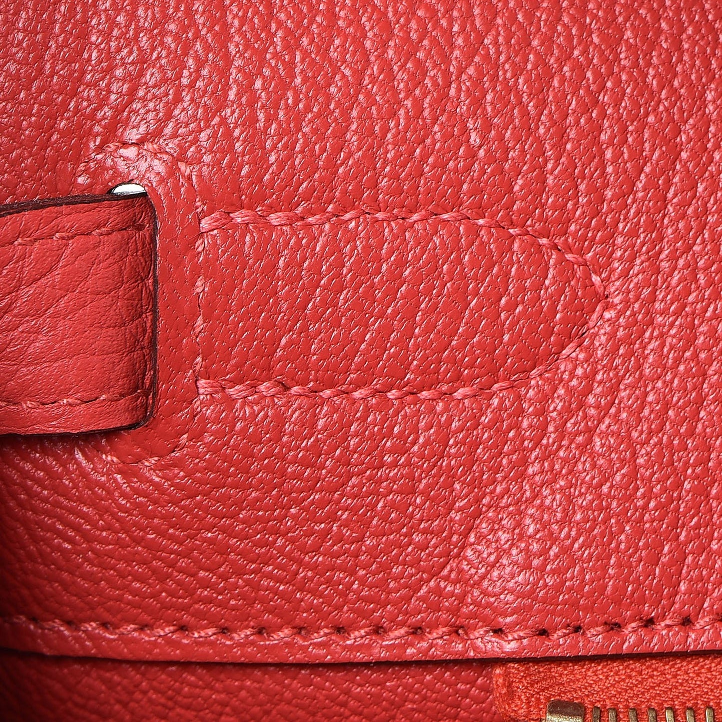 Taurillon Clemence Birkin 35 Rouge Pivoine